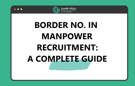 Worker at airport immigration receiving border number for overseas employment processing
