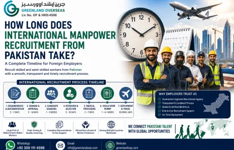 International manpower recruitment from Pakistan timeline for foreign employers